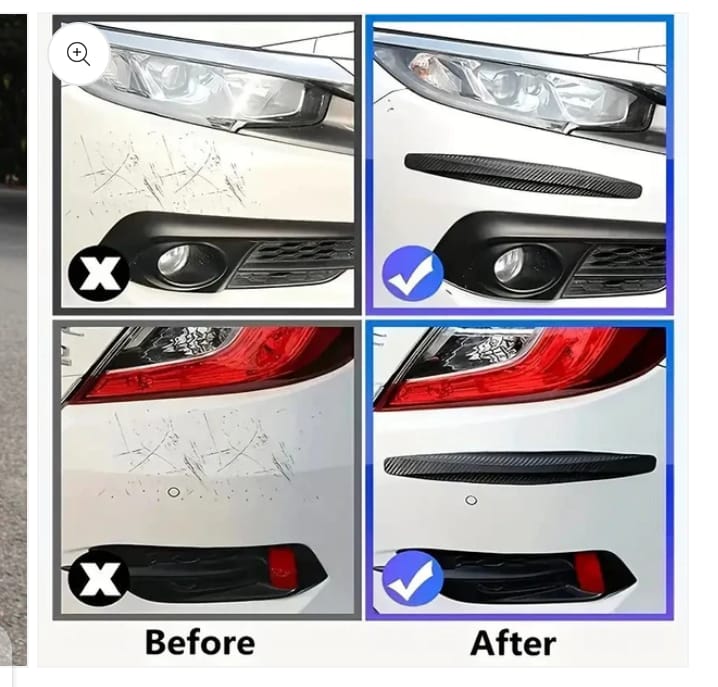 Car Bumper Corner Protection Strips (White Color)