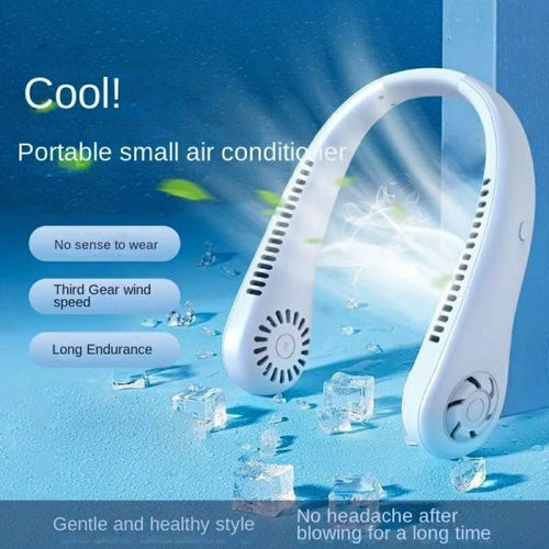 Neck Fan With High Wind 3 Speed Adjustable Usb Charging Portable