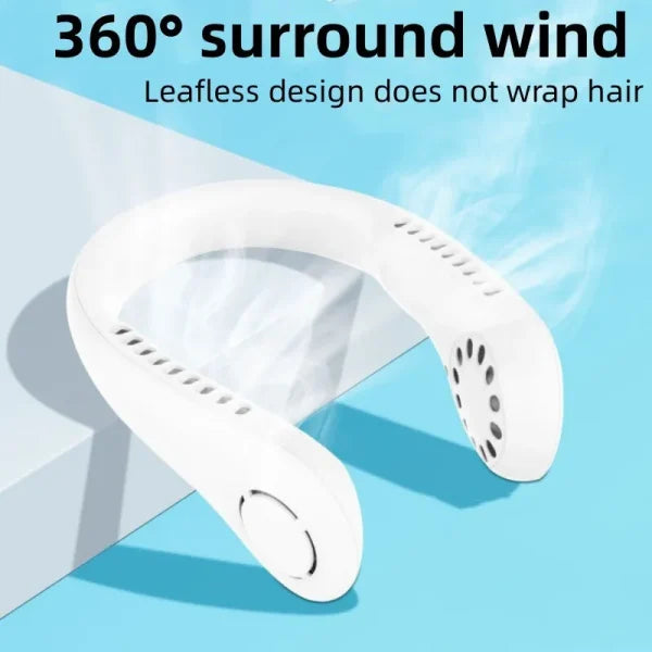 Neck Fan With High Wind 3 Speed Adjustable Usb Charging Portable
