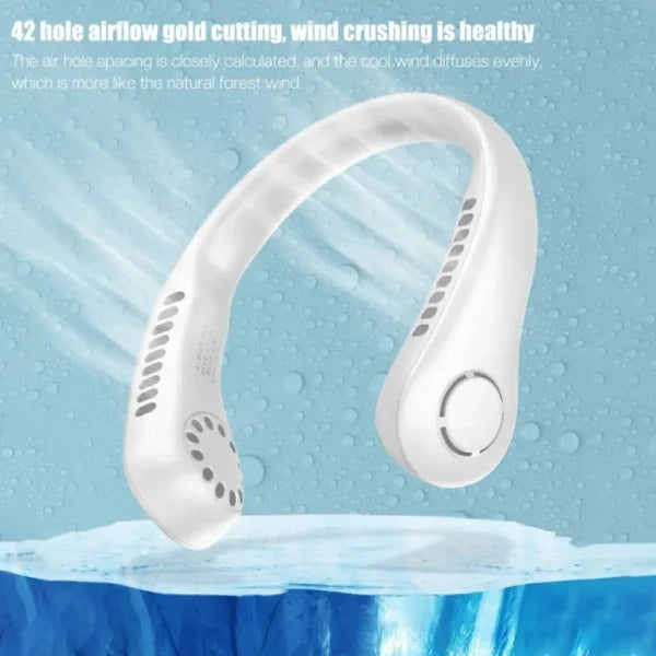 Neck Fan With High Wind 3 Speed Adjustable Usb Charging Portable